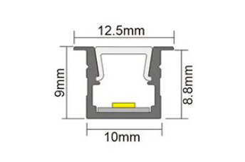 LAMP LED "TREND H1" 24 V. 10 W./M.L. BL. CALIDO 2700º K L2900 MM. NEGRO