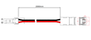 CABLE 2.000 M. CLIP UNIVERSAL GRAPA SMD/COB TIRA 8 MM. C/MINIPL. NEGRO