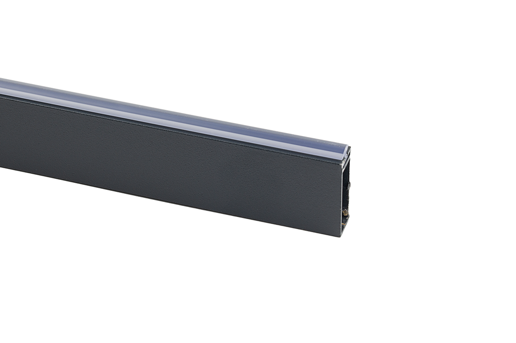 BARRA COLGAR LINEA 1-2 10X30 MM. C/PVC ALUMINIO GRIS RAL7016 (EN 2.500 MM.)