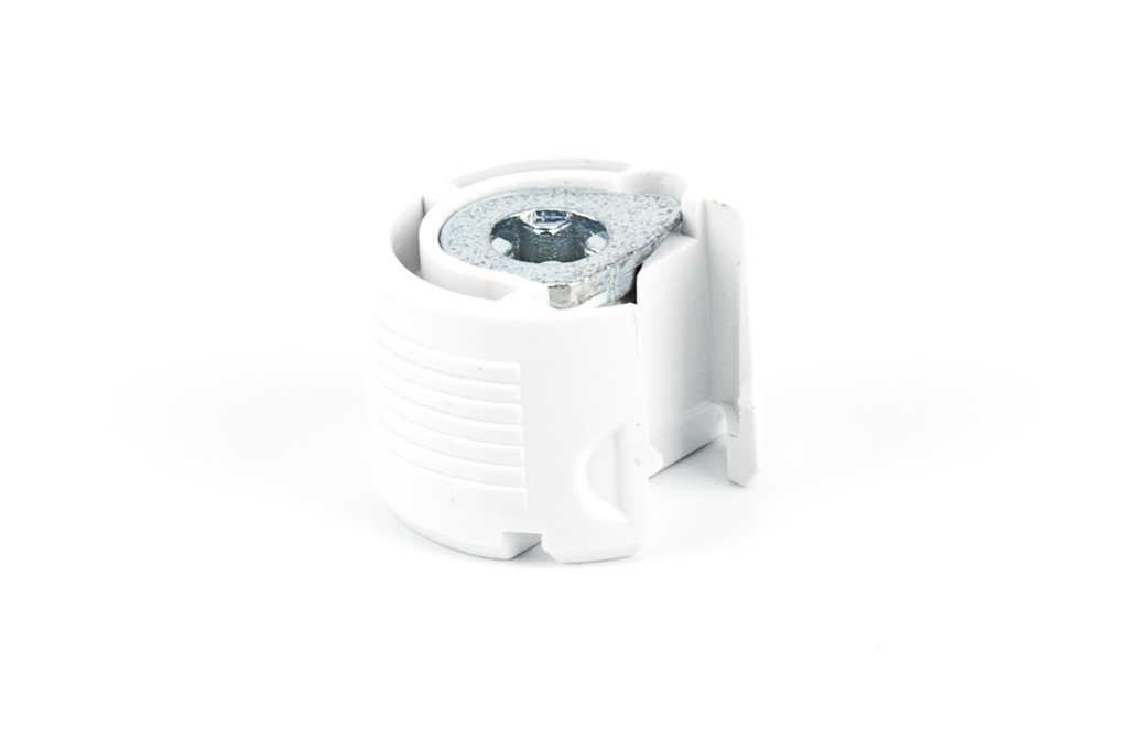 CONECTOR P/ENGANCHE TAB D.18 MM. AG23 MM. NYLON BLANCO SD