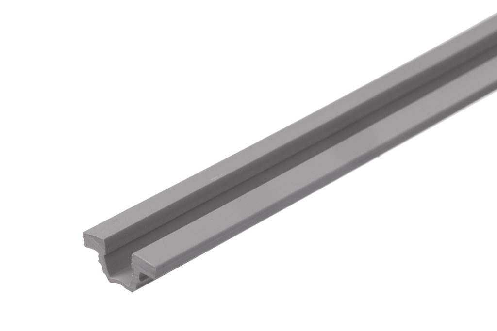 GUIA PLASTICO GRIS (EN 3.000 MM.) P/SISTEMA PUERTAS INTERNAS DOORS