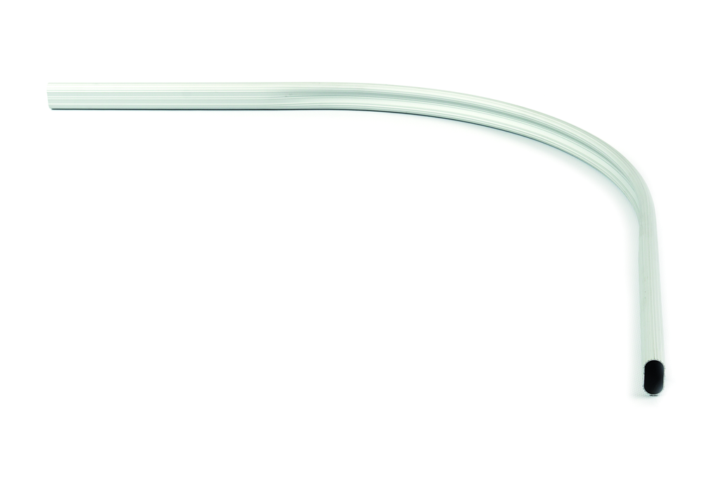 BARRA 28X15 MM. CURVADA EXTRAFORTE  L2500 MM. ALUMINIO MATE