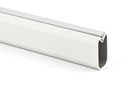 BARRA PENJAR OVAL 30X15 MM. A/GOMA ALUMINI PLATA MATE (EN 2.350 MM.)