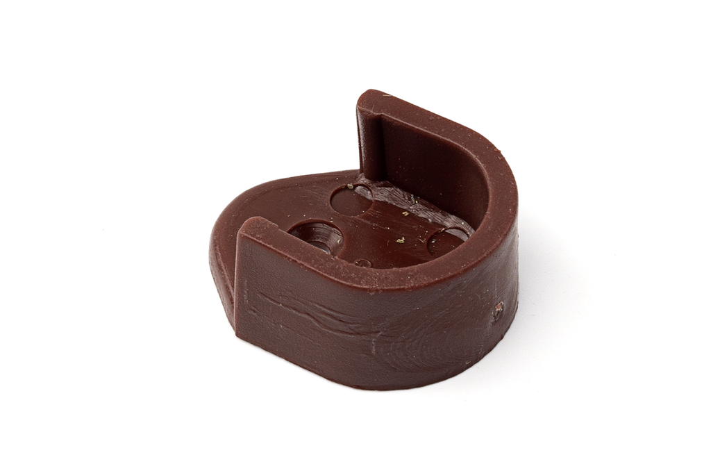 SOPORTE P/BARRA OVAL LATERAL PLASTICO MARRON SD
