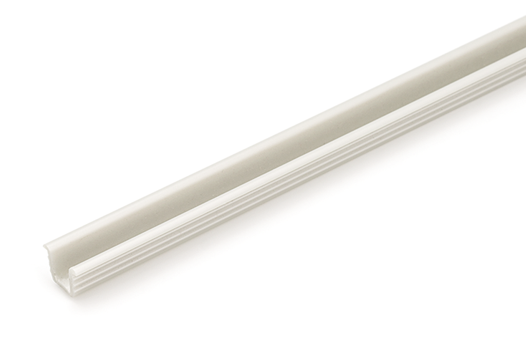 GUIA INFERIOR 730 NYLON PLATA (EN 3.000 MM.) P/SISTEMAS PORTES PENJADES H10/H30