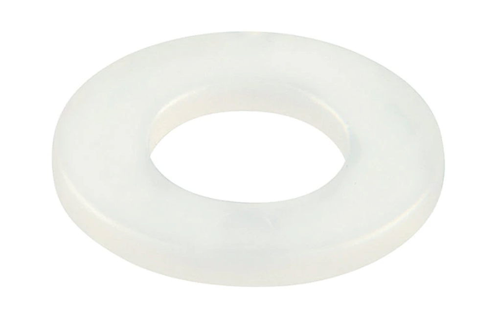 ARANDELA DE NYLON D.18 MM. 9X3 MM. TRANSPARENTE
