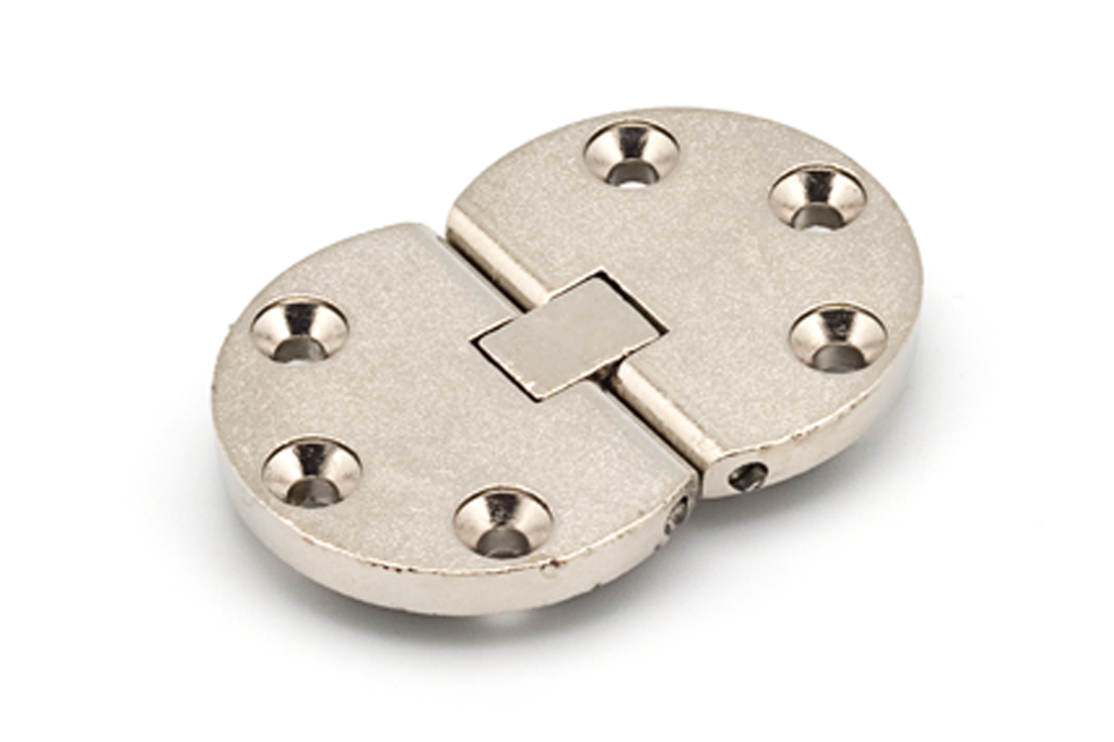 BISAGRA P/MESA CHAMPI C/6 TORNILLOS NIQUELADO