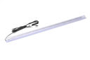 SOPORTE LED "ZETA GLASSLINE" L120 MM. BLANCO NATURAL C/CABLE L2000 MM. PLASTICO TRANSPARENTE