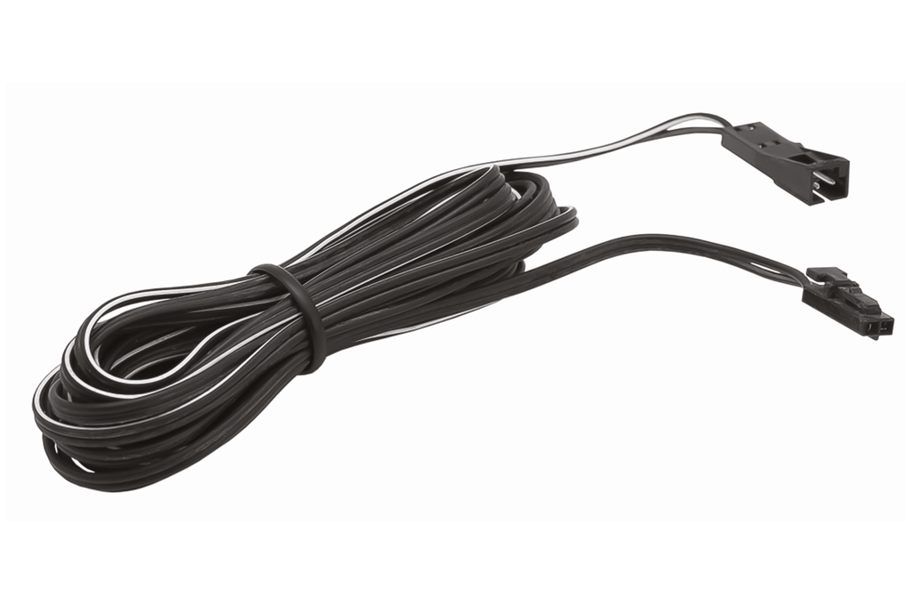 CABLE EXTENSION P/LED L2000 MM. C/PLUGS MACHO/HEMBRA NEGRO