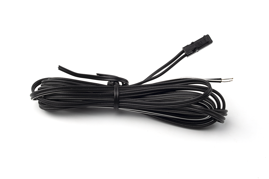 CABLE EXTENSIO P/LED L2000 MM. A/PUNTES ESTANY I PLUG NEGRE