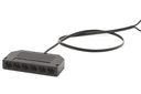 CAJA 6 CONEXIONES C/CABLE L0500 MM. C/PLUG MACHO NEGRO