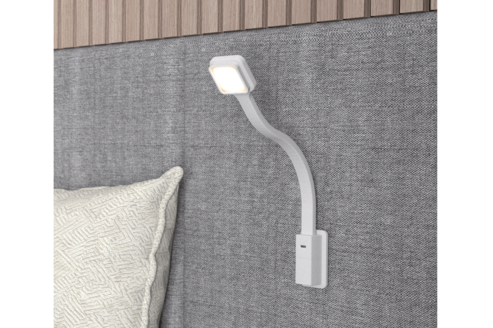 LAMP LED "FLEXI 2Q" C/INT FIJ FRONTAL USB CABLE L2000 MM. PLUG BLANCO NATURAL 1,2 W. 5V BLANCO
