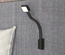 LAMP LED "FLEXI 2Q" C/INT FIJ FRONTAL USB CABLE L2000 MM. PLUG BLANCO NATURAL 1,2 W. 5V NEGRO