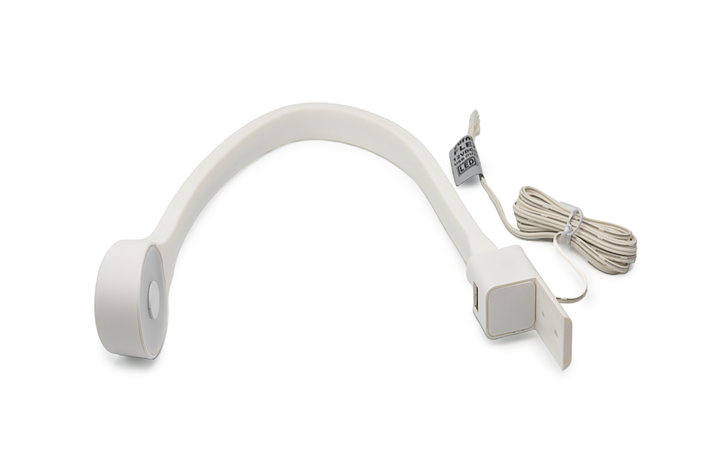 LAMPARA LED "FLEXI R" FIJ. P/TESTA C/USB C/CABLE L2000 MM. BLANCO FRIO 1,8 W. 5 V. BLANCO SD