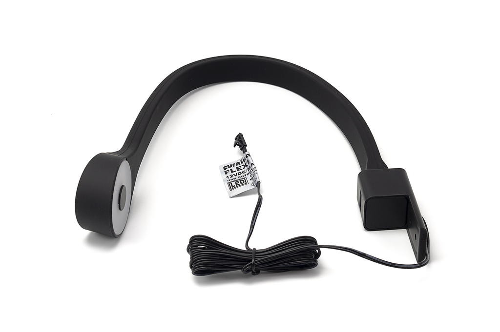 LAMPARA LED "FLEXI R" FIJ. P/TESTA C/USB C/CABLE L2000 MM. BLANCO FRIO 1,8 W. 5 V. NEGRO SD