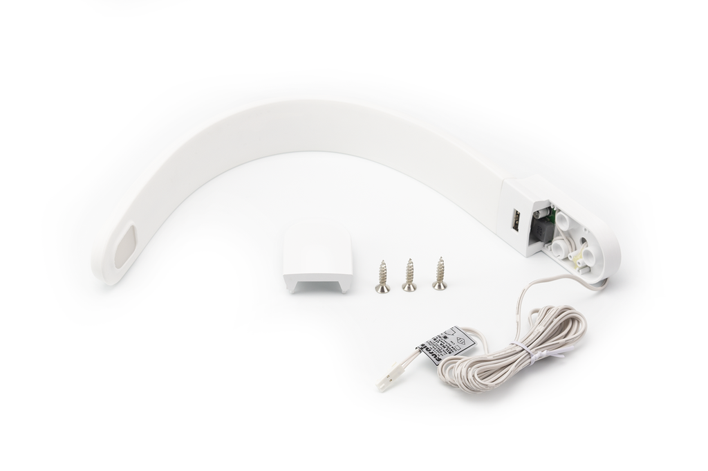 LAMPARA LED "SILKA" FIJACION FRONTAL C/USB 5 V. C/CABLE L2000 MM. BLANCO NATURAL 1,2 W. BLANCO