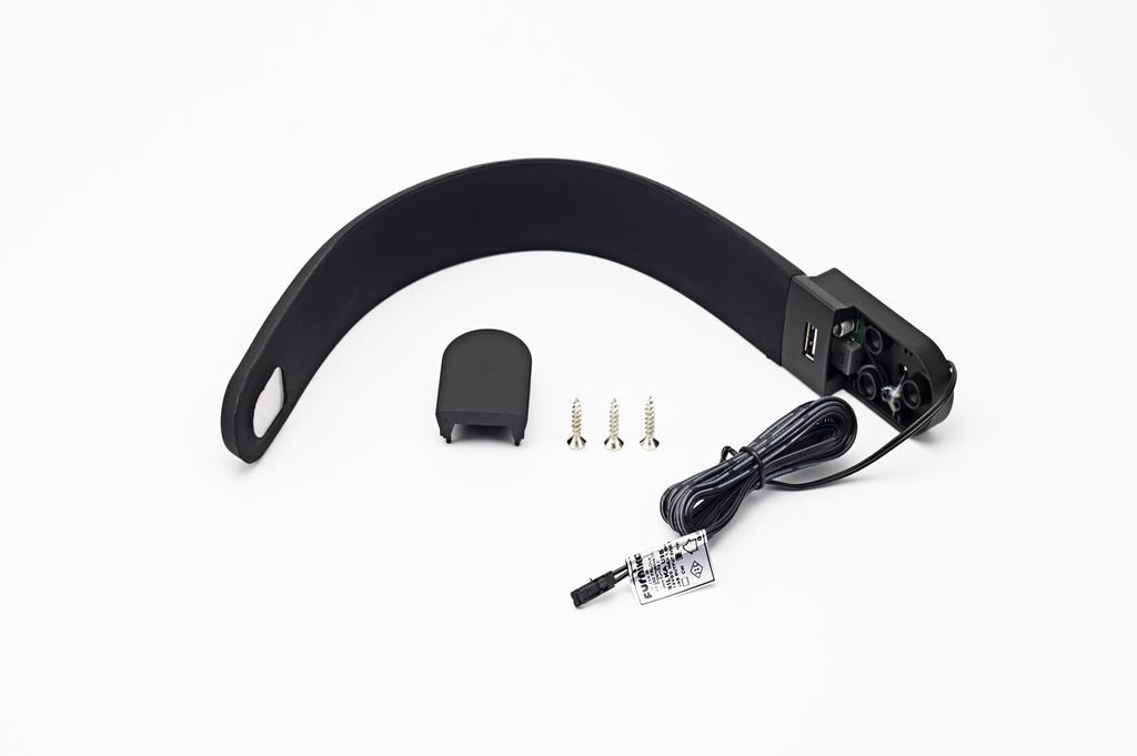 LAMPARA LED "SILKA" FIJACION FRONTAL C/USB-A 5 V. C/CABLE L2000 MM. BLANCO NATURAL 1,2 W. NEGRO