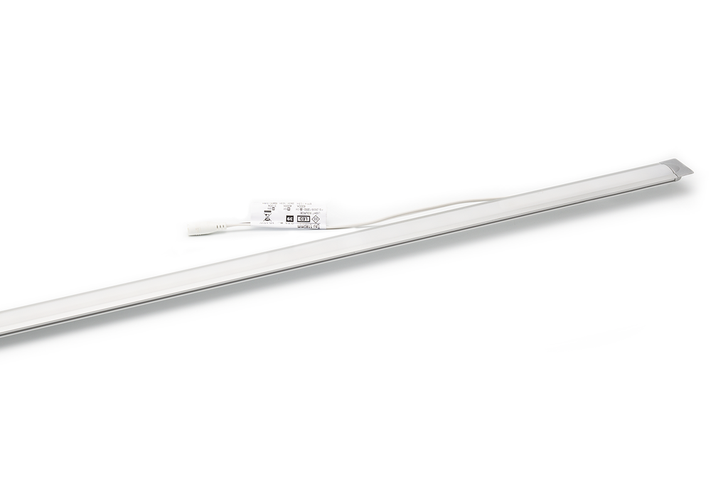 LAMPARA LED "TAU" 9,6 W./M.L. C/CABLE L0300 MM. BL. FRIO S/INTER. C/TERM L0650 MM. ALUMINIO SD