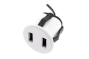 CARREGADOR USB D35 MM. 12 V. A/CABLE L150 MM. BLANC SD