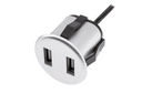 CARGADOR USB D35 MM. 12 V. C/CABLE L150 MM. ALUMINIO