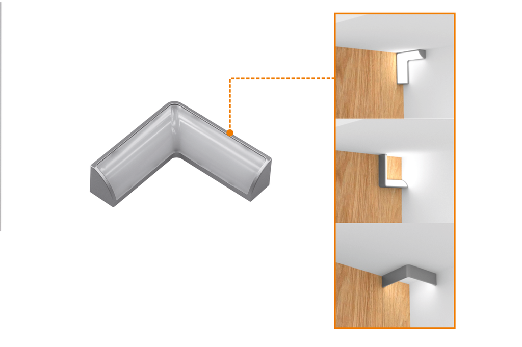 FOCUS LED "QUAD C" 57X57 MM. 1 W. BLANC NATURAL A/CABLE L2000 MM. PLASTIC NEGRE SD