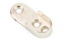 SOPORTE P/BARRA OVAL LATERAL ZAMAK NIQUELADO