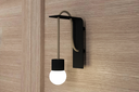 LAMPARA LED "RUSTICA" SOP. NEGRO/TRANSP. C/CABLE L2000 MM. 2,8W.12V. BLANCO NATURAL SD