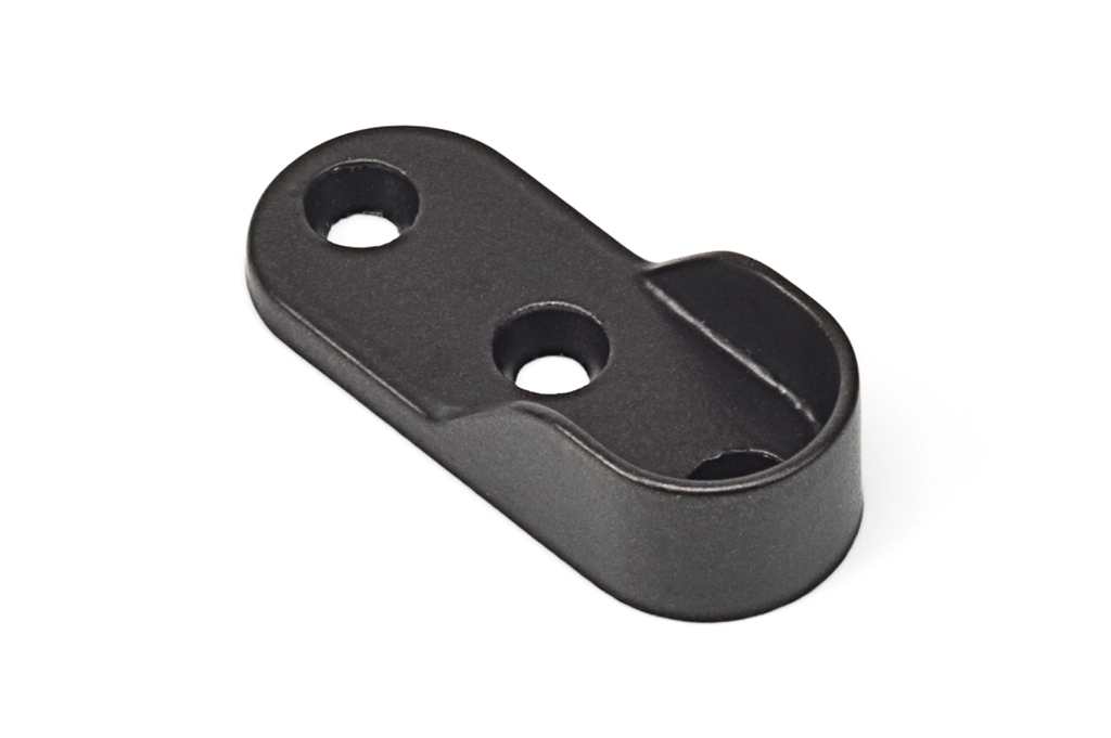 SOPORTE P/BARRA OVAL LATERAL ZAMAK DARK BROWN