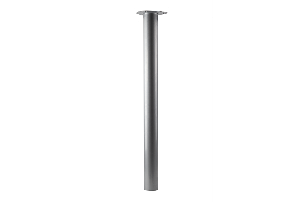 PATA MESA D.60X735 MM. S/BASE REGULABLE PLATA RAL9006