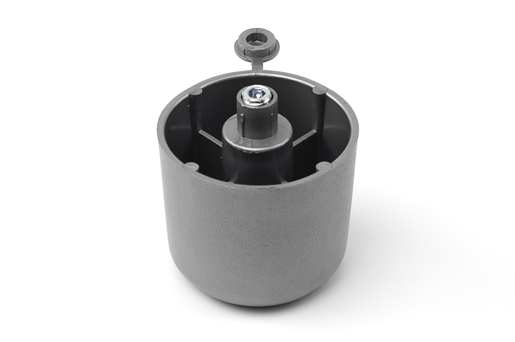 POTA ALLEN D.50X10 MM. H44 MM. NYLON ALUMINI PLATA