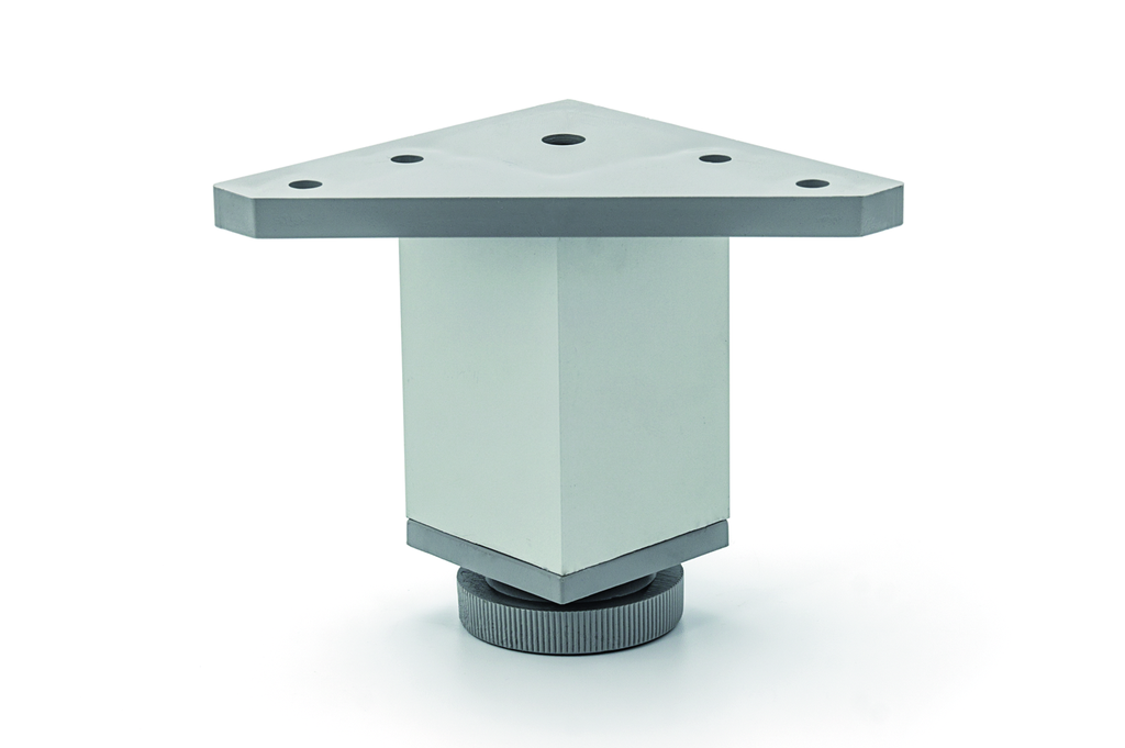 PATA 40X40 MM. H100 MM. C/BASE Y REGULACION PLATA