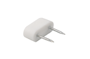 SOPORTE ESTANTE P/MADERA S/SUJECION 2 PUNTAS GRANDE PLASTICO BLANCO