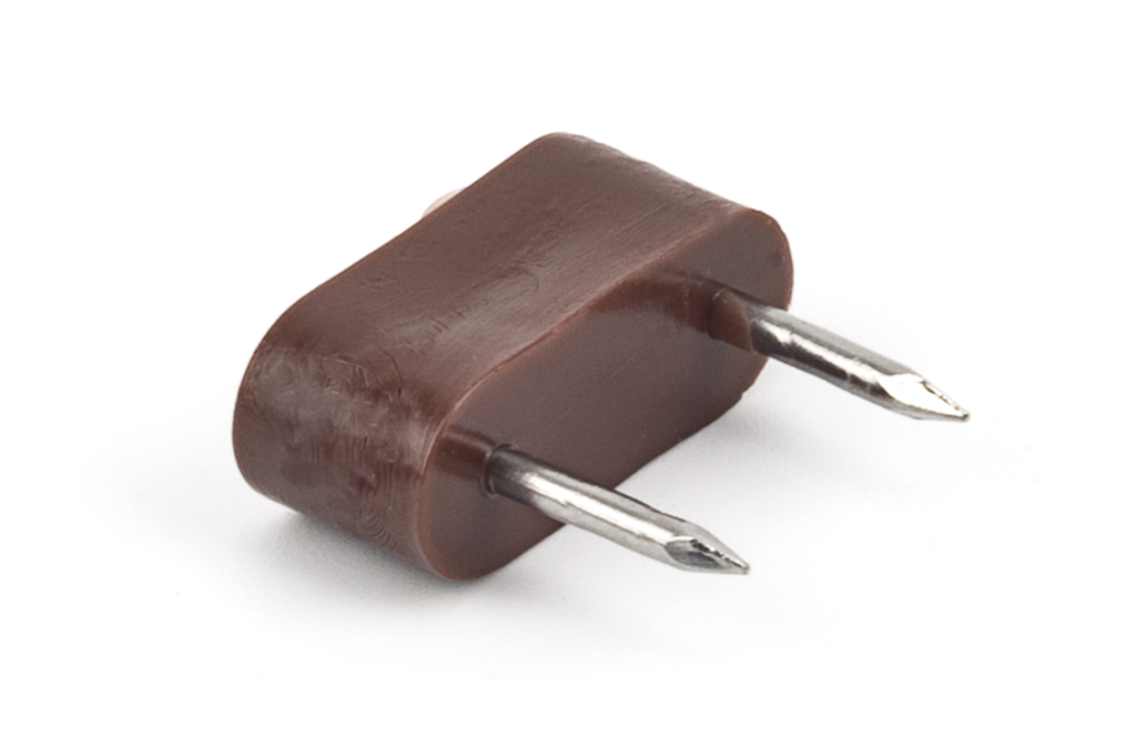 SOPORTE ESTANTE P/MADERA S/SUJECION 2 PUNTAS GRANDE PLASTICO MARRON