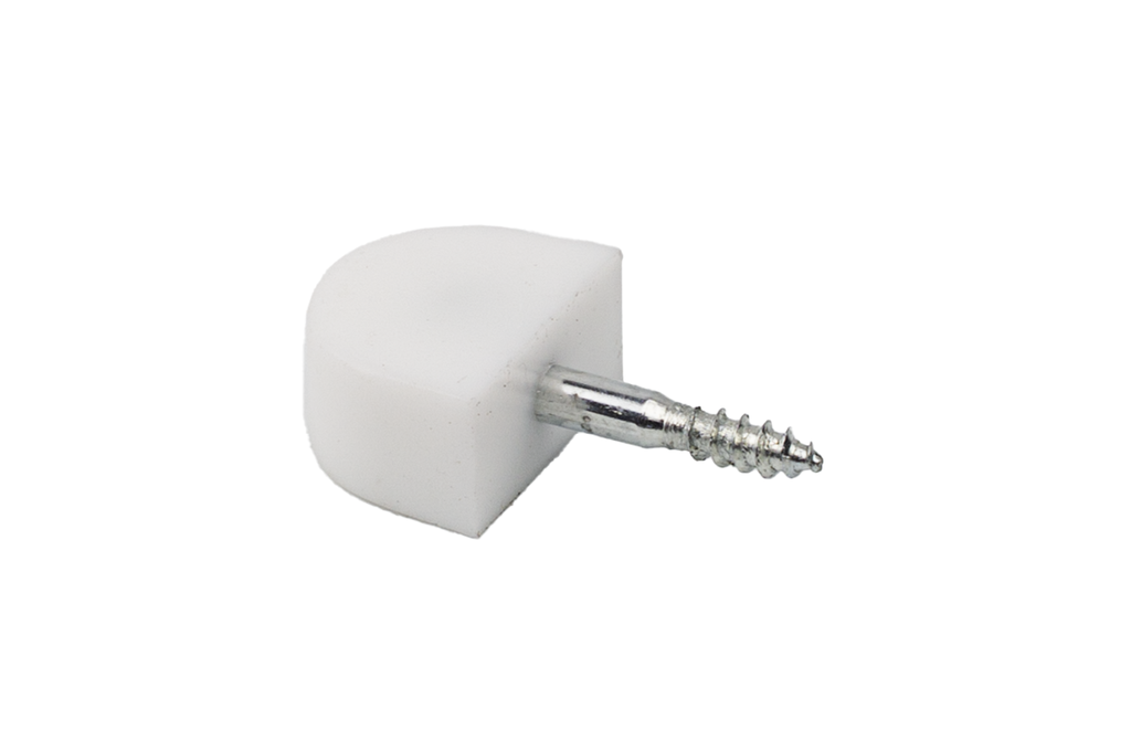 SOPORTE ESTANTE P/MADERA S/SUJECION GUITARRA GRANDE 14,5X15 MM. BLANCO