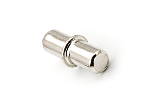 SOPORTE ESTANTE P/MADERA S/SUJECION C/ARANDELA D.5 MM. NIQUELADO