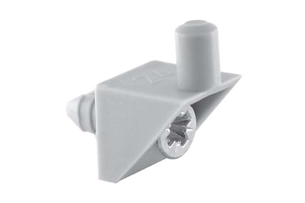SOPORTE ESTANTE P/MADERA C/SUJECION PIN 154 TETON C/TORNILLO GRIS