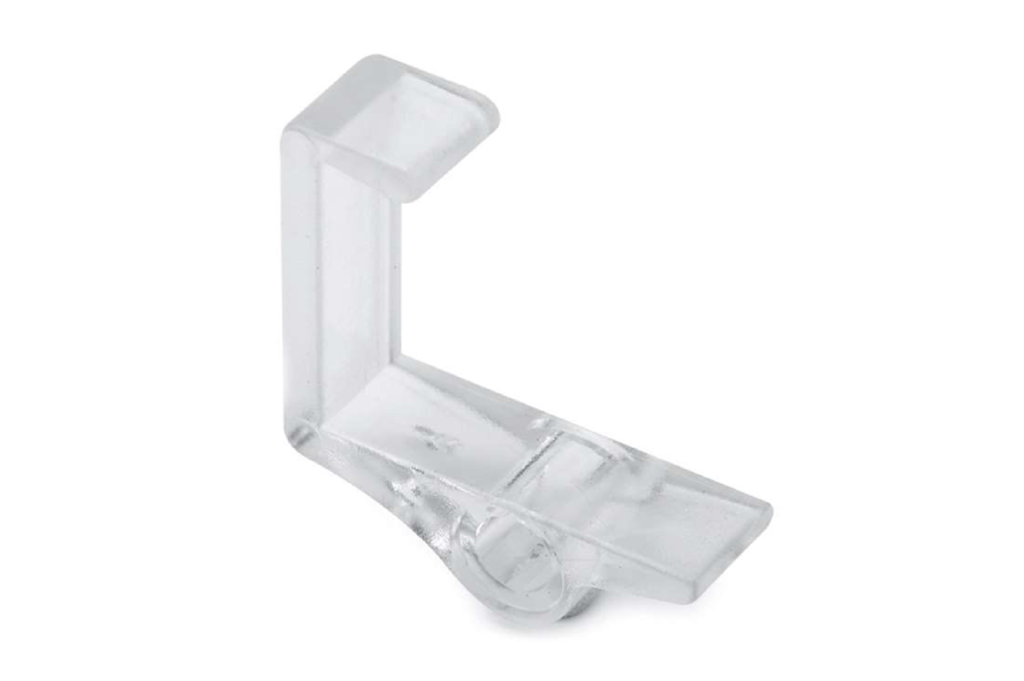 SOPORTE ESTANTE P/MADERA C/SUJECION AG19 TRANSPARENTE