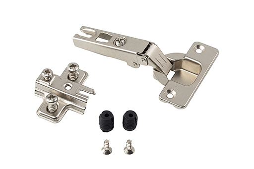 POLYBAG HINGE 35 SLIDE-ON NO SOFT CLOSE JOINT TO TWO HOLES PLATE  H-0 W/EUROSCREW 6,3X14 MM.