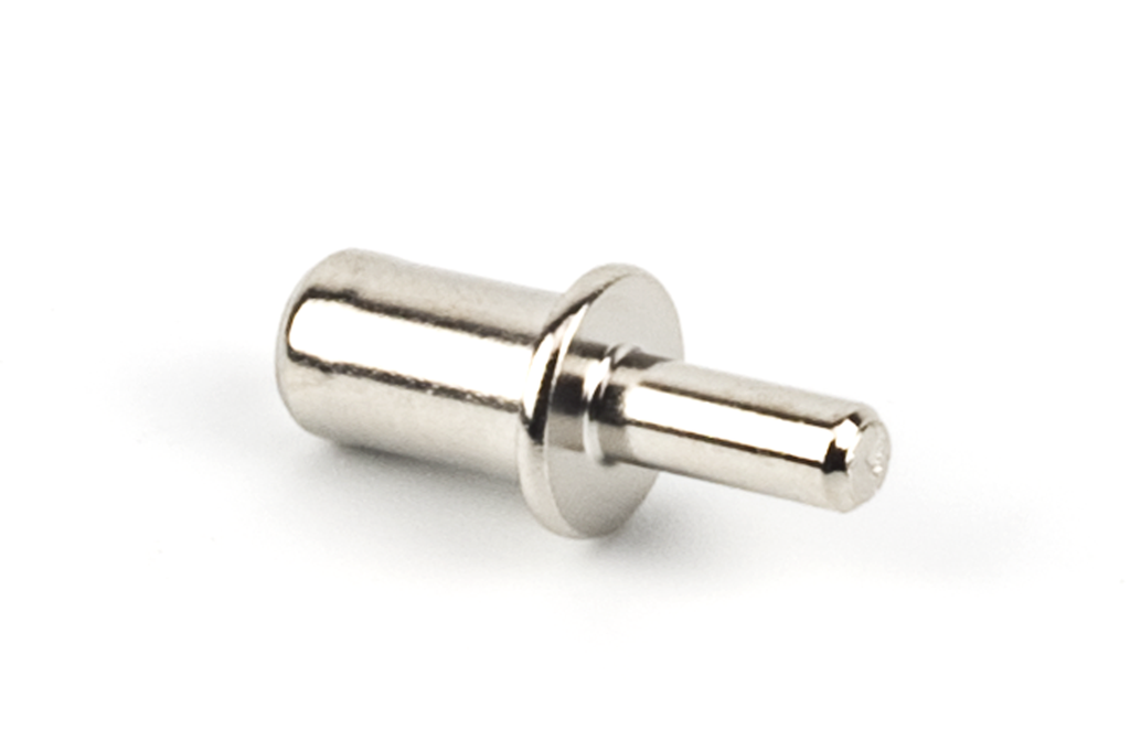 SOPORTE ESTANTE P/MADERA S/SUJECION C/ARANDELA D.3/5 MM. NIQUELADO