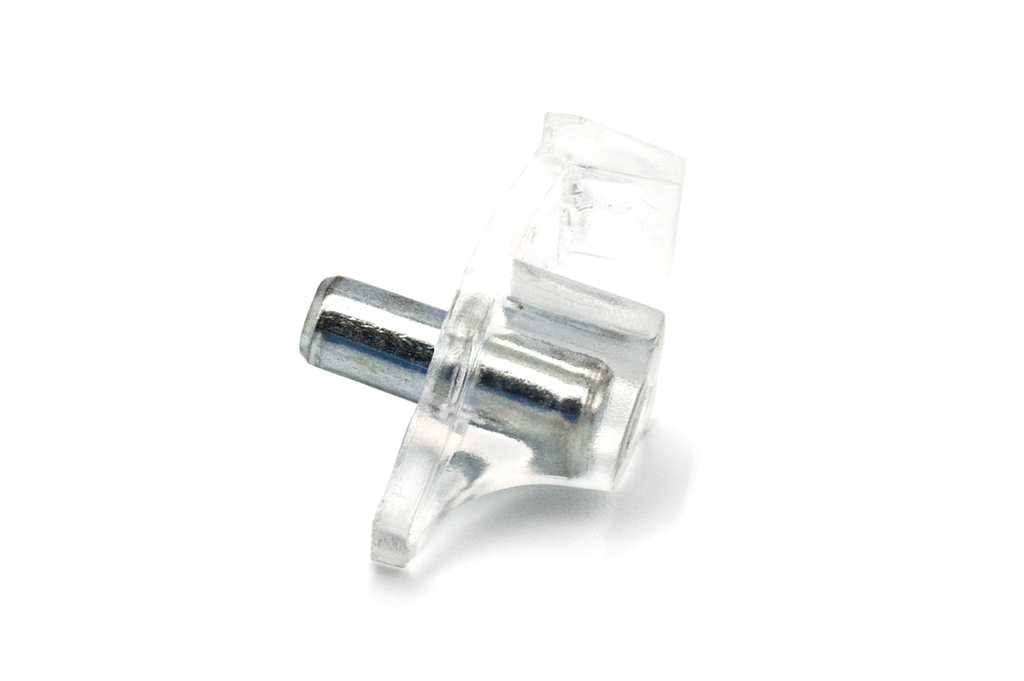 SUPORT PRESTATGE P/VIDRE A/SUBJECCIO CLIP SAFETY U.5 MM. D.5 MM. TRANSPARENT