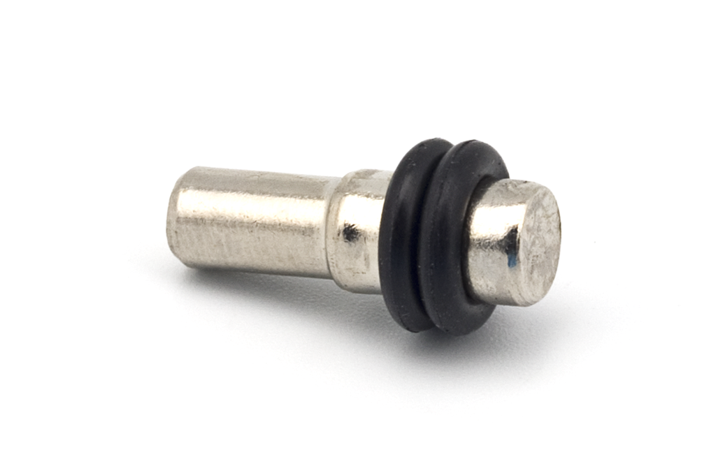 SOPORTE ESTANTE P/CRISTAL S/SUJECION D.5 MM. C/2 ARANDELAS GOMA NIQUELADO