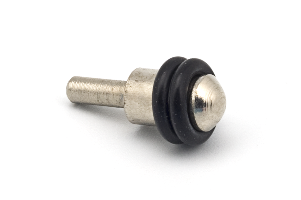 SOPORTE ESTANTE P/CRISTAL S/SUJECION D.3 MM. C/2 ARANDELAS GOMA NIQUELADO