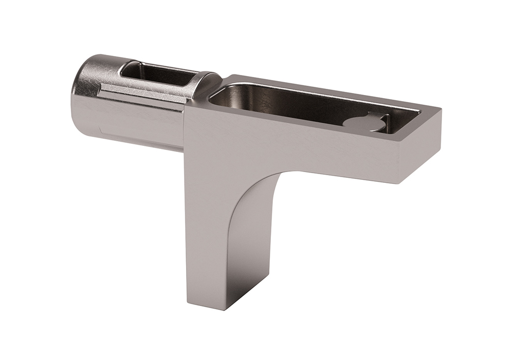 SOPORTE ESTANTE P/MADERA S/SUJECION D.5 MM. "K-LINE" NIQUELADO