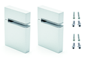 SOPORTE ESTANTE PARED DECORATIVO "CUADRADO" 4/40 MM. 40 KG. BLANCO RAL 9016 (JGO. 2 UDS.)