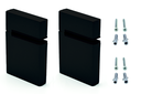 SOPORTE ESTANTE PARED DECORATIVO "CUADRADO" 4/40 MM. 40 KG. NEGRO RAL 9005 (JGO. 2 UDS.)