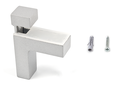 SOPORTE ESTANTE PARED DECORATIVO "QUAD 2" 4/40 MM. 40 KG. PLATA MATE