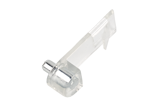 SUPORT PRESTATGE P/FUSTA A/SUBJECCIO CLIP GRUP SAFETY D.5 MM. TRANSPARENT