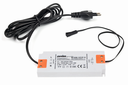 SET TRANSFORMADOR LED "SLIM" 30 W. C/CABLE 2000 MM. C/PLUG HEMBRA BLANCO/NEGRO