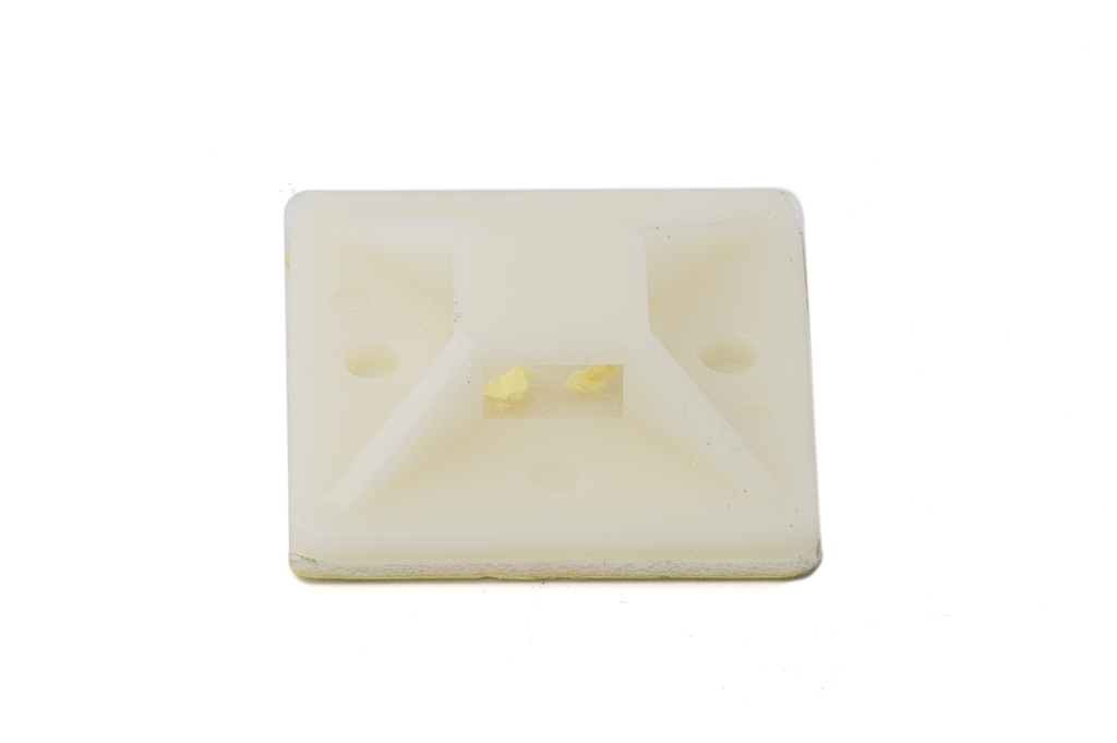 BASE ADHESIVA P/BRIDA DOBLE ENTRADA 4,8 MM. BLANCO