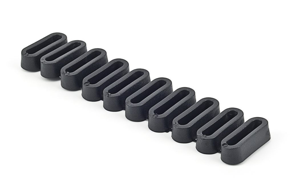 TAC LLISCANT PROTECTOR OVALAT 10 MM. EN TIRES NEGRE